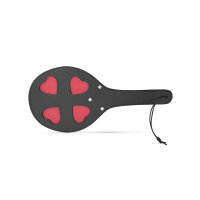 Bewitching SM paddle made of leather, round, with four...