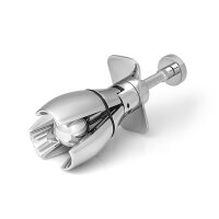 Erregender und abschließbarer Keuschheit Plug aus Edelstahl mit Vorhängeschloss