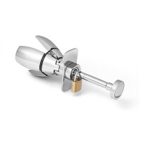 Erregender und abschließbarer Keuschheit Plug aus Edelstahl mit Vorhängeschloss