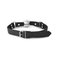 Mundknebel mit Ball und Leder-Nackenriemen