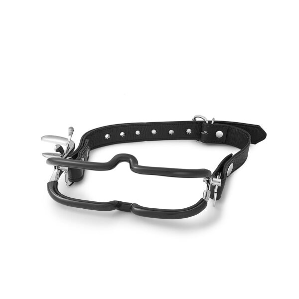 Mouth gag Mouth spreader with mouth guard and leather neck strap