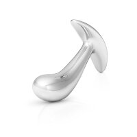 Standhafter Analplug aus Aluminium mit sanftem rosa Schmuckstein in verschiedene Größen