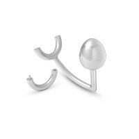 Sinnlicher Cockring, teilbar mit massiver Anal Kegel aus Edelstahl, in verschiedenen Ausführungen
