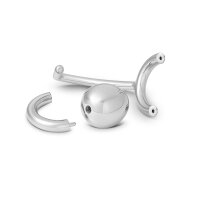 Sinnlicher Cockring, teilbar mit massiver Anal Kegel aus Edelstahl, in verschiedenen Ausführungen