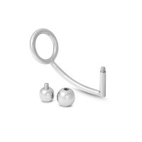 Lustvoller Bondage Anal Hook aus Edelstahl mit einem Cockring und 2 Kugeln, in verschiedenen Größen