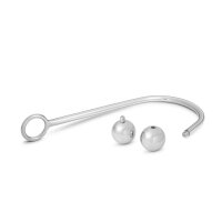 Aufregende Bondage Anal Hook aus Edelstahl mit 2 abschraubbaren Kugeln