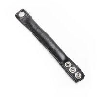 Penis weight made of leather in black
