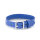 Leather choker choker necklace with o-ring blue