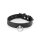 Leder BDSM Halsband mit O-Ring, schwarz, passend für Halsumfang von 300 bis 450 mm