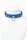 Leder BDSM Halsband mit O-Ring, blau, mit Stachelnieten, passend für Halsumfang 360 bis 460 mm
