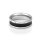 Designer Cockring mit Ledereinsatz aus Edelstahl, Ø 35 bis 55 mm