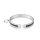 Premium Edelstahl BDSM Halsband mit O-Ring und Ledereinsatz