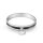 Premium Edelstahl BDSM Halsband mit O-Ring und Ledereinsatz