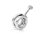 Ball stretcher, cock ring with testicle press, made of stainless steel, Ø 30 or 35 mm, 230 or 255 g