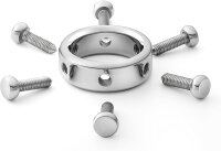 Massiver Edelstahl Eichelring Hodenring mit 6 Spikes