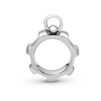Massiver Ring der O Fingerring, Sklavenring, Edelstahl poliert