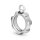Massiver Ring der O Fingerring, Sklavenring, Edelstahl poliert