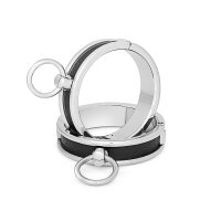 Premium Edelstahl BDSM Handschellen mit O-Ring und...