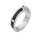 Premium Edelstahl BDSM Handschellen mit O-Ring und Ledereinsatz