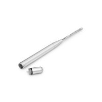 Harnröhrenvibrator aus Edelstahl, mit Rillen, 270 mm