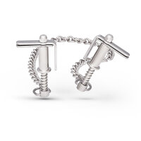 Sensual metal nipple clamps with chain