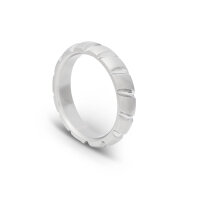 Solid glans ring made of brushed stainless steel with...