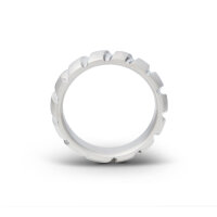 Solid glans ring made of brushed stainless steel with...