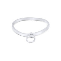Ergonomic BDSM collar made of stainless steel with O-ring...