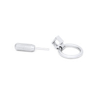 Ergonomisches BDSM Halsband Edelstahl mit abnehmbaren O-Ring