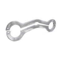 Aluminium testicle pillory with handcuffs &amp; lock
