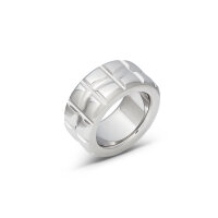 Solid stainless steel cock ring with decorations