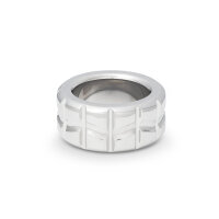 Solid stainless steel cock ring with decorations