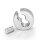 Double testicle weight stainless steel ball stretcher