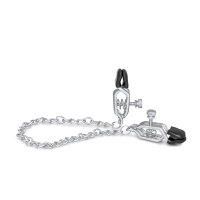 Sinnliche Nippelklammern aus Metall mit Kette