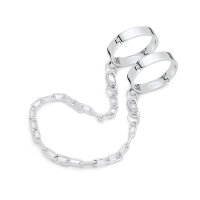 Premium Fussfesseln aus Edelstahl mit Kette