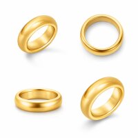 Donut Cockring aus Edelstahl Goldfarben