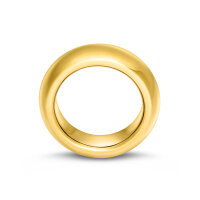 Gold-coloured stainless steel donut cock ring