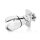 Seductive stainless steel anal plug, lockable with padlock