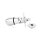 Seductive stainless steel anal plug, lockable with padlock
