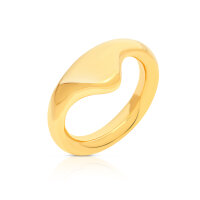 Edelstahl Eichelring 24 Karat vergoldet