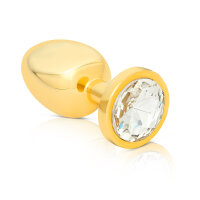 Analplug aus 316L Edelstahl &ndash; 24 Karat vergoldet...