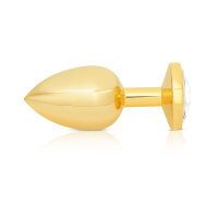 Analplug aus 316L Edelstahl &ndash; 24 Karat vergoldet...