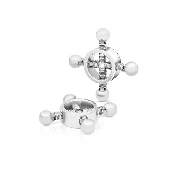 Adjustable nipple clamps in a stainless steel set