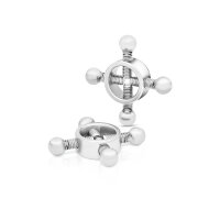 Adjustable nipple clamps in a stainless steel set