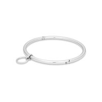 Stainless steel BDSM collar with removable O-ring, height 8 mm