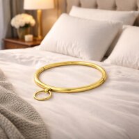 BDSM Halsband aus Edelstahl 24 Karat vergoldet Innen...