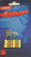 ABUS Padlock Set 45/20 Brass