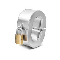 Solid stainless steel testicle weight, with lock