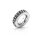 Stylischer Cockring in Bikeroptik, aus mattem Edelstahl, Ø 35 bis 55 mm