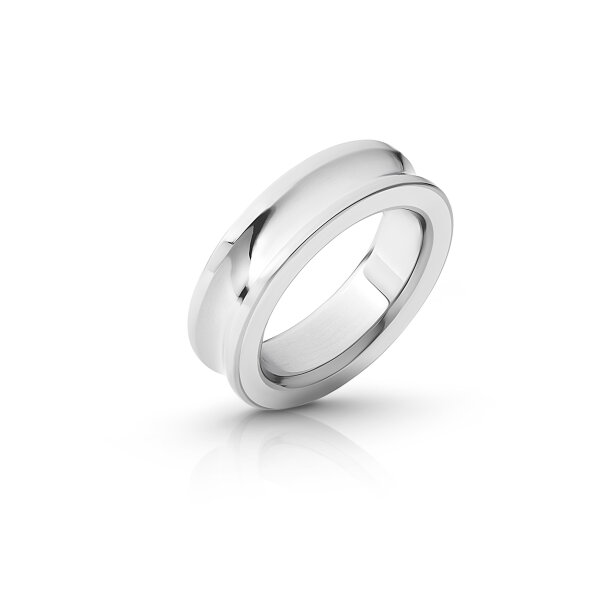 Solid stainless steel cockring with raised rim, Ø 35 to 55 mm